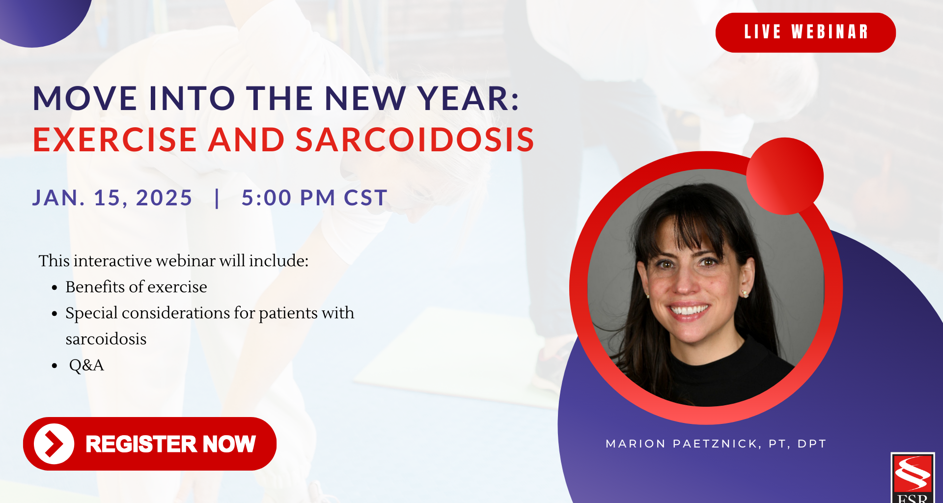 exercise and sarcoidosis webinar promo