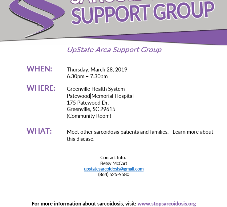 Upstate SC Support Group Flyer