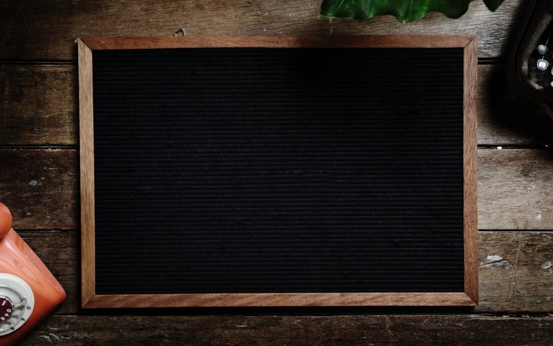 black empty board